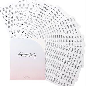 ❤️IN THE SLIGHTEST❤️Clear Productivity Stickers - Midnight (black)